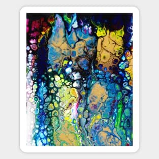 Colorful Abstract Oil Painting Artist Novelty Gift Magnet